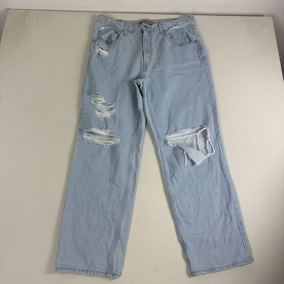 Levi's SilverTab '94 Baggy‎ Skater 100% Cotton Distressed Jeans Mens 32x30 Light - Picture 1 of 11